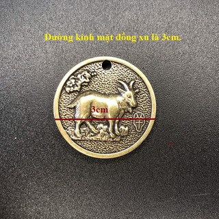 Mặt Đồng Xu Đồng Hình Con Dê-SP002437