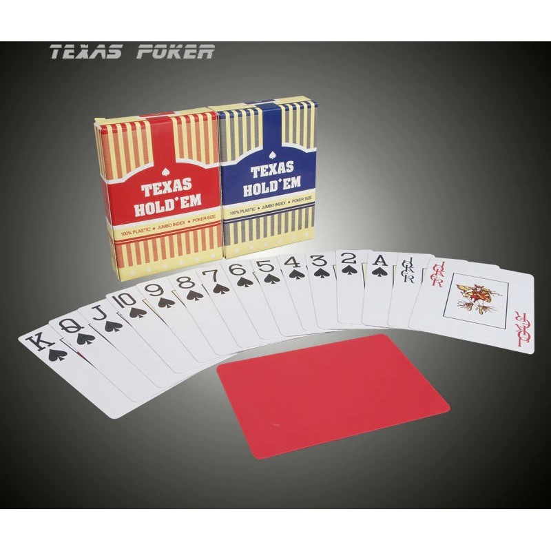 Bài Nhựa Texas Hold'em Poker Màu Xanh Hoặc Đỏ