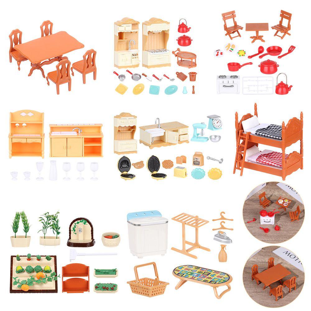 Mô Hình Đồ Nội Thất Nhà Bếp 3D Trang Trí Nhà Búp Bê
