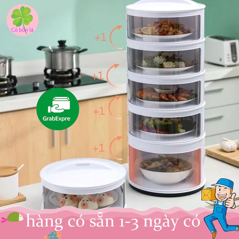 Lồng Bàn Giữ Nhiệt 5 Tầng Chống Bụi,côn Trùng,giữ Ấm Thức Ăn