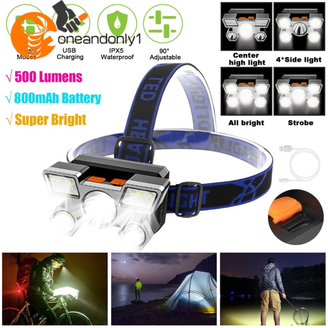 Đèn Led Đeo Đầu Siêu Sáng 4 Chế Độ Tùy Chỉnh Kèm Sạc Usb Tiện Dụng Chất Lượng Cao