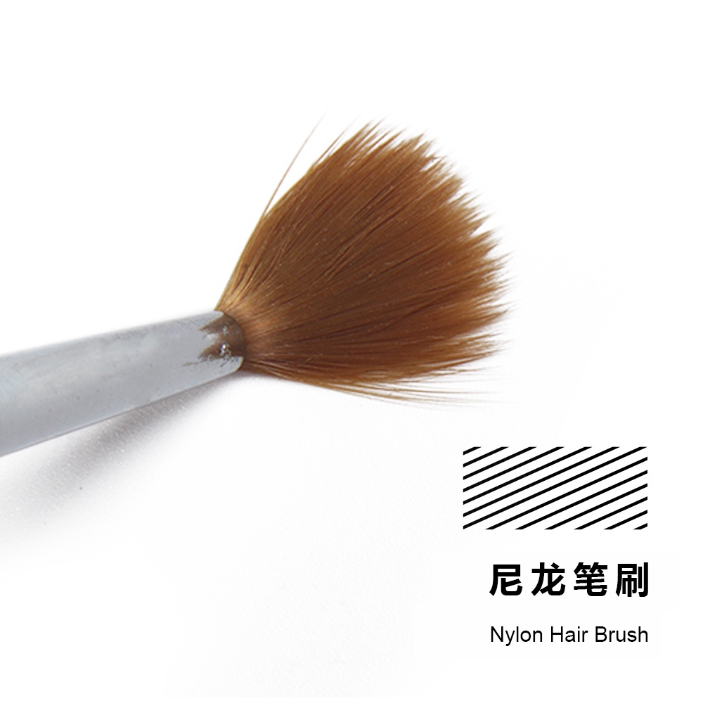 1 Cọ Sơn Móng Tay Cán Gỗ Và Kim Loại Watercolor nail polish brush details brush