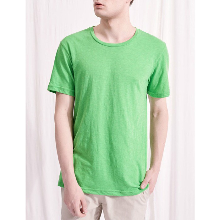 ÁO THUN TRƠN CỔ TRÒN MÀU XANH LÁ ( NHẠT) TAY NGẮN NAM NỮ ( CÓ CẢ SIZE EM BÉ ) SHN77