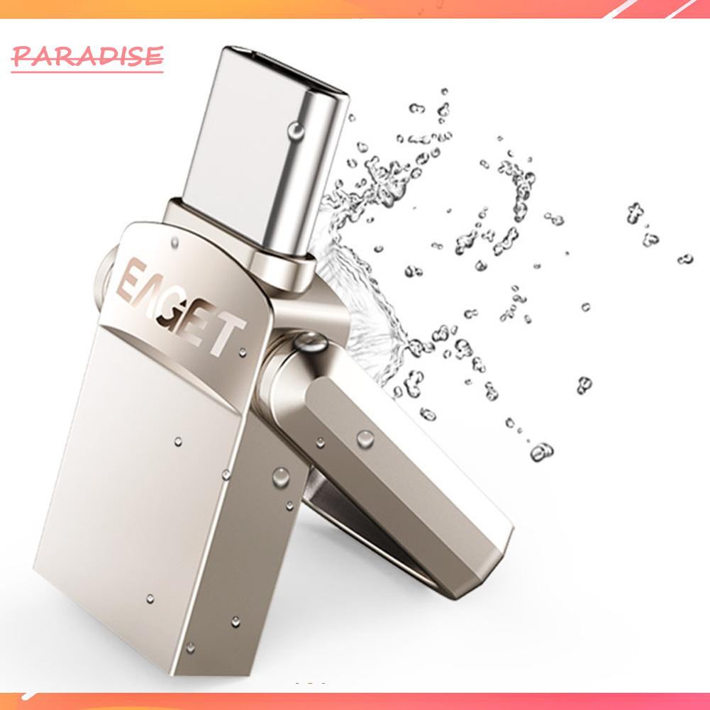 Paradise1 EAGET CU20 Metal USB 3.0 Flash Drive Memory Stick OTG Type C Mini Pen Drive | BigBuy360 - bigbuy360.vn