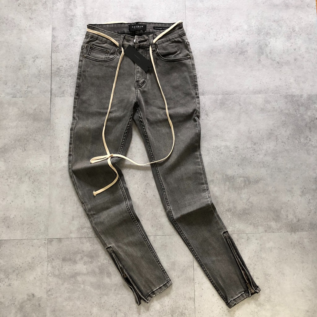 Quần Jean xám zips - PACSUN