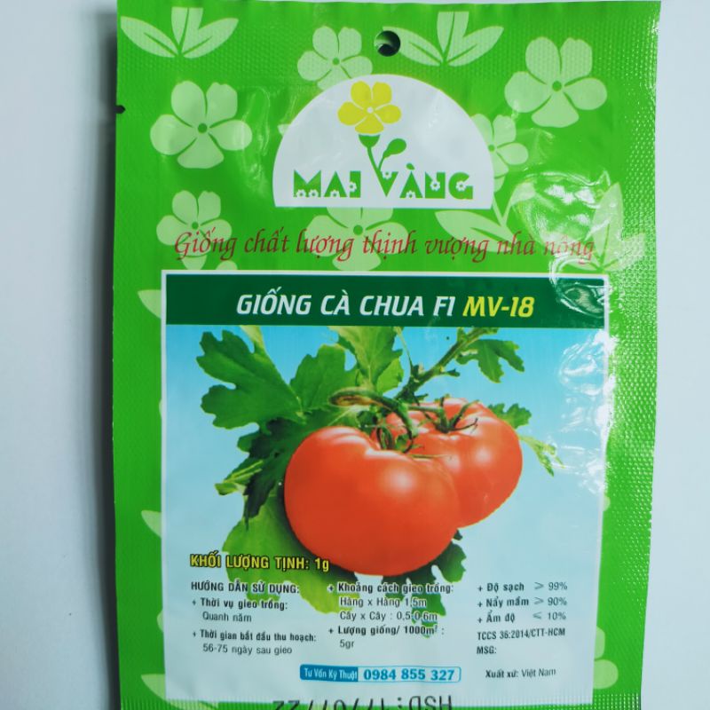 Hạt giống Cà chua lai F1 , đóng gói 0.5gr