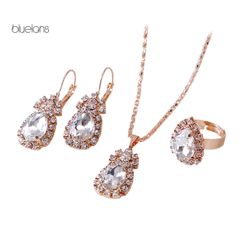 Bộ Trang Sức Gồm Vòng cổ / Bông Tai / Nhẫn Dáng Dài Thiết Kế Thoải Mái Thời Trang