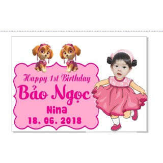 Bảng tên bé kèm chibi
