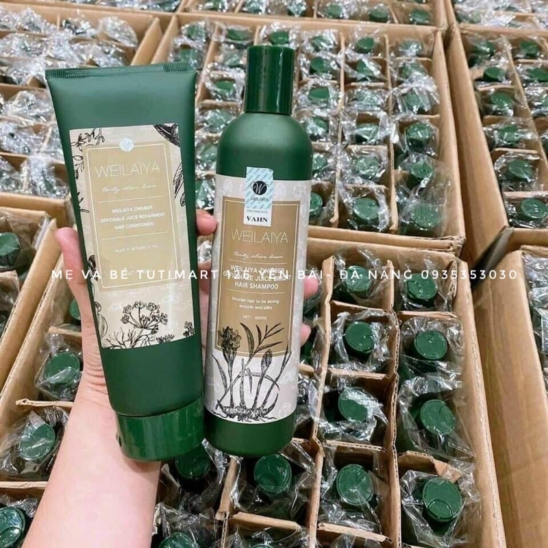 Dầu gội xả Gừng - Gừng Hà Thủ Ô Weilaiya ngăn rụng, giúp mọc tóc