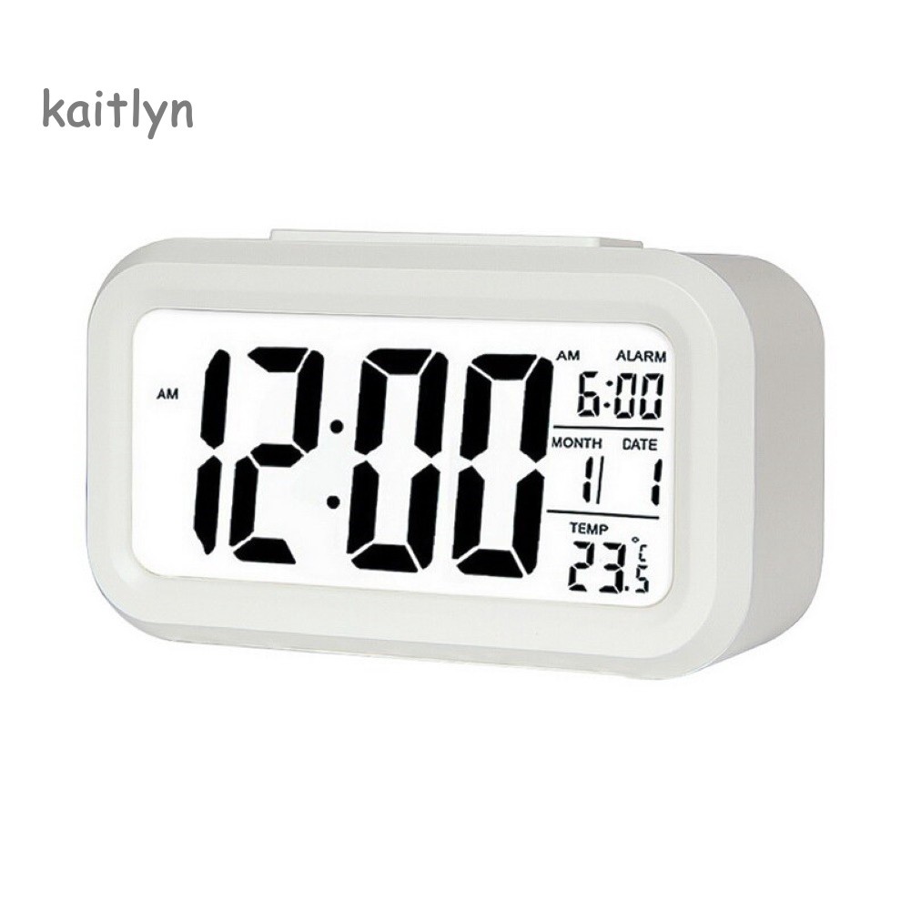 Đồng hồ báo thức để bàn có màn hình LCD hiển thị nhiệt độ
