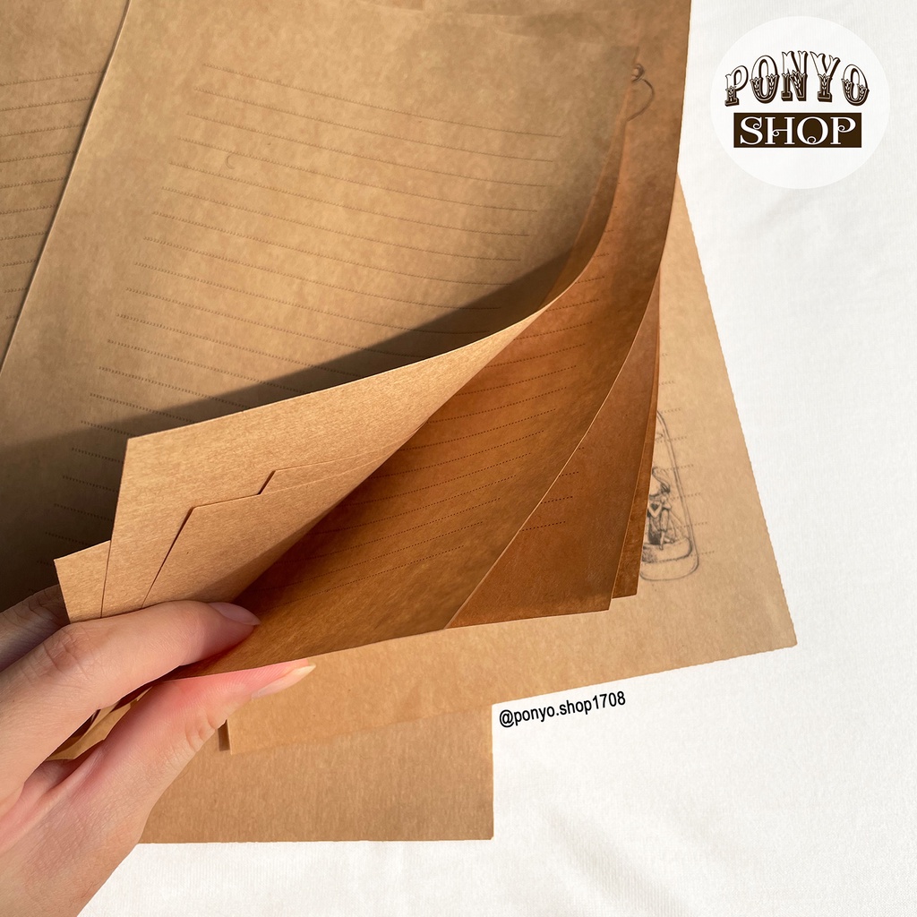 Set 60 tờ giấy kraft làm ruột sổ tay Handmade Vintage