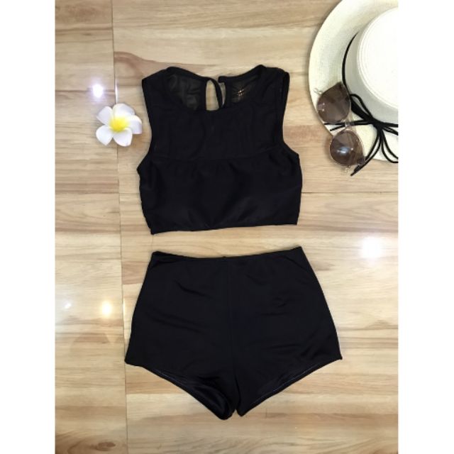 Bikini phối lưới ở vai
