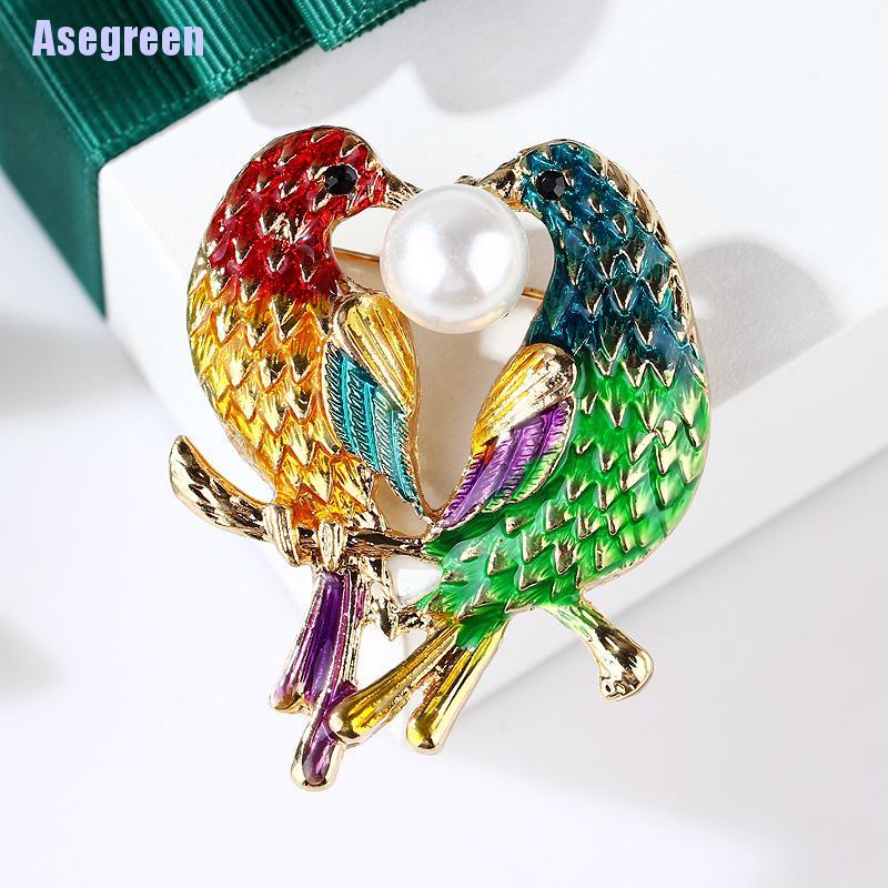 Ghim cài áo hình chim hồng hạc dễ thương