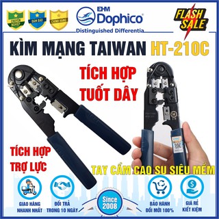 Kìm mạng Taiwan HT-210C cao cấp – Kìm bấm dây cáp mạng đa năng – Tích hợp tuốt dây hiện đại độc đáo – Chính hãng