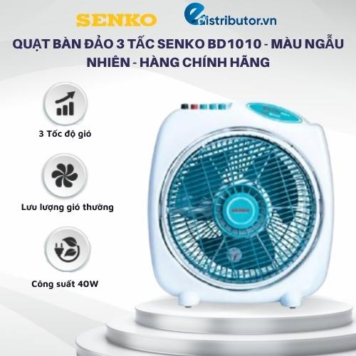 Quạt Bàn Đảo 3 tấc Senko BD1010 - Màu ngẫu Nhiên - Hàng Chính Hãng