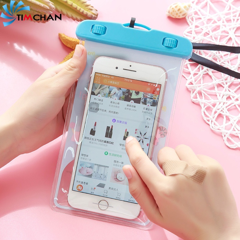 Túi Đựng Điện Thoại Bằng PVC Trong Suốt Chống Nước In Họa Tiết Hoạt Hình Đáng Yêu Có Dây Đeo Cổ