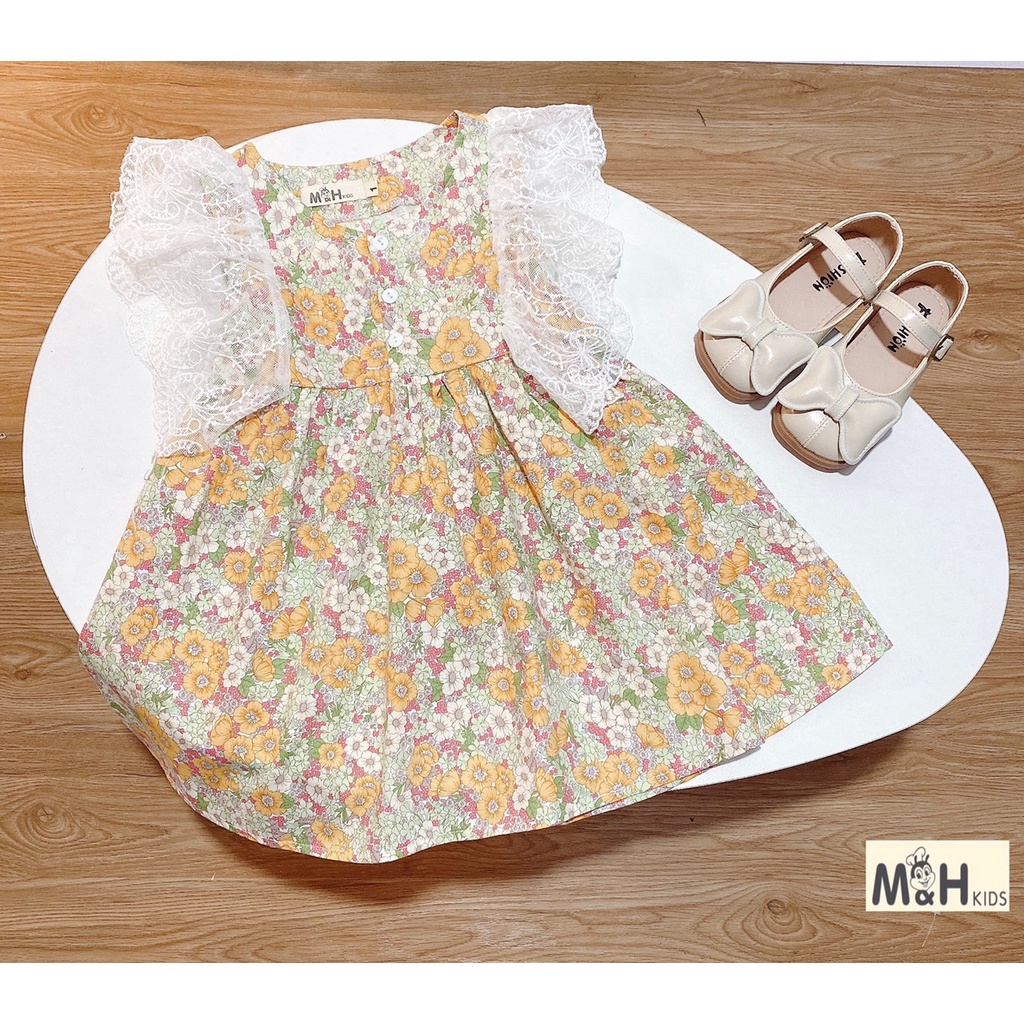 Váy bé gái, váy thô hoa nhí, cho bé từ 12-25kg