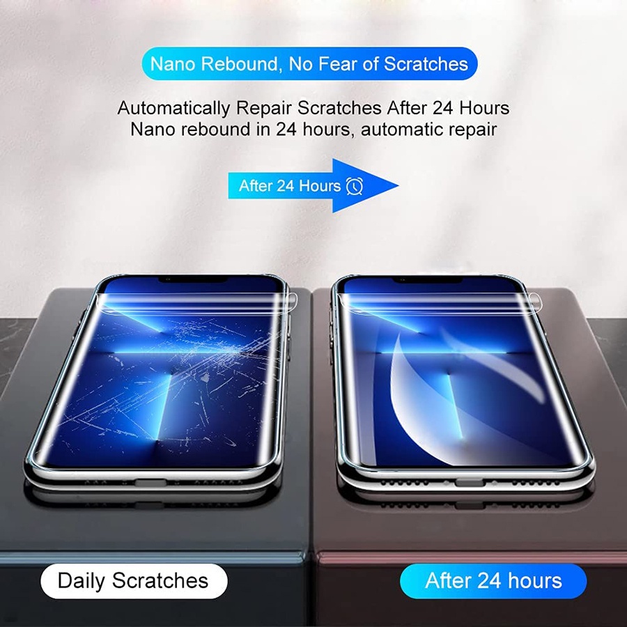 Kính Cường Lực Trong Suốt Bảo Vệ Màn Hình Cong 3D Cho IPhone 14 11 12 13 Pro Max 13 Mini 12 Pro Max