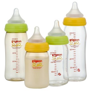 Bình Sữa Pigeon Nội Địa Nhật Bản Thần Thánh 160/240ml Cổ Rộng Đủ Màu