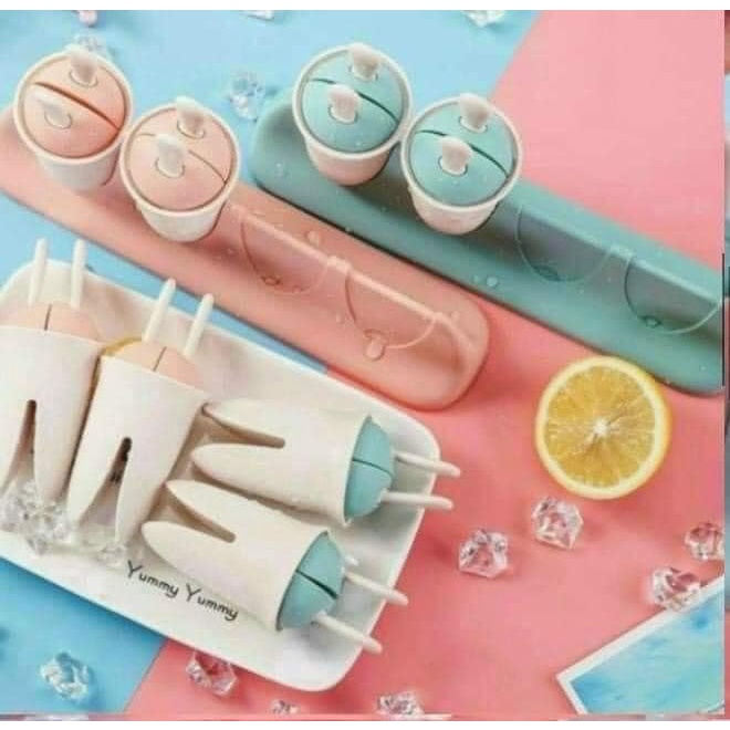 Bộ 8 khuôn kem tai thỏ bằng nhựa