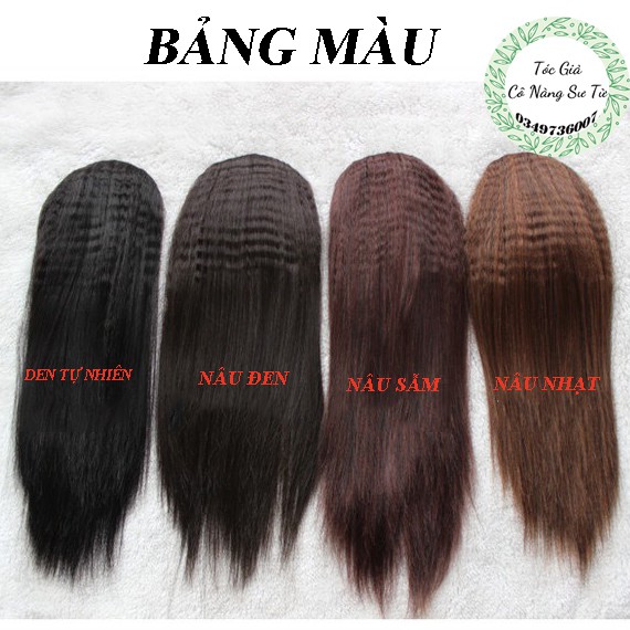 Tóc giả nữ dập xù dài 30cm – Tóc kẹp phồng mái che khuyết điểm, không nóng, không cộm (giá bán 1 bên)