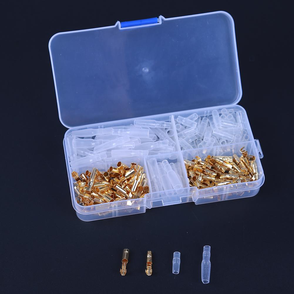 Hộp 240 phụ kiện nối dây điện 2 đầu đực cái cỡ 3.5mm đa năng tiện dụng