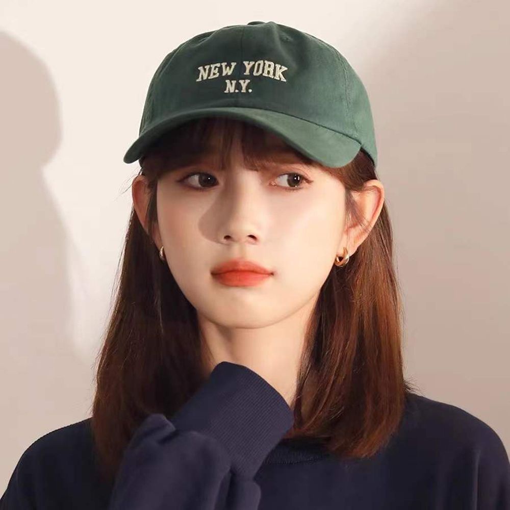 Nón lưỡi trai mềm thêu chữ phong cách hip hop Hàn Quốc cổ điển nhiều màu