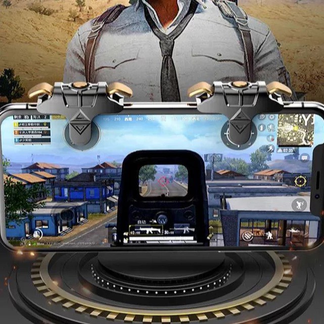 Nút hỗ trợ bắn Pubg, FF, ROS dòng MK-1 dành cho điện thoại, Nút bấm phụ kiện chơi tay cầm gaming