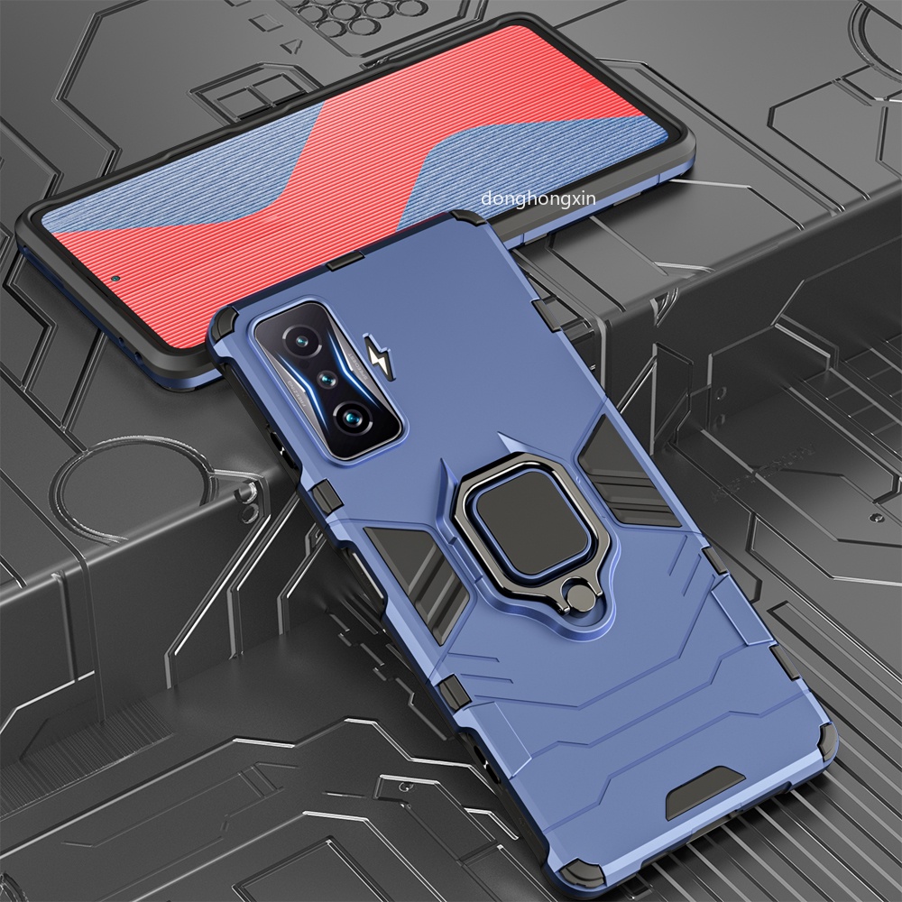 Ốp Điện Thoại Kiểu Giáp Chống Sốc Kèm Giá Đỡ Nhẫn Cho Xiaomi POCO F4 GT F4 5G F3 GT Redmi K50 Gaming K50 Pro K40 Pro
