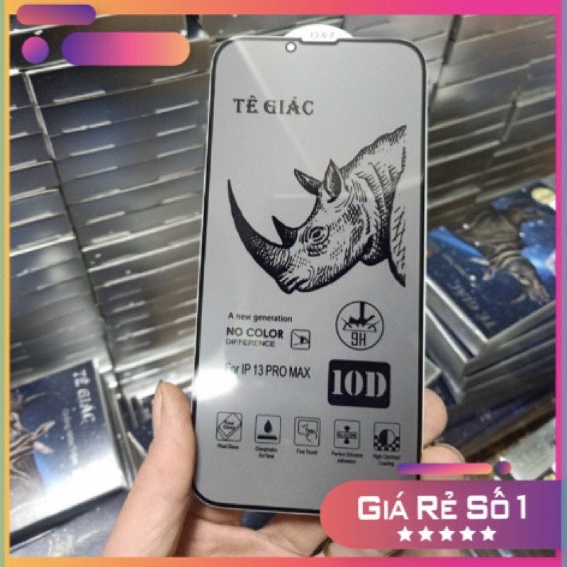 Kính cường lực I.Phone Tê Giác chống nhìn trộm không hộp full màn.