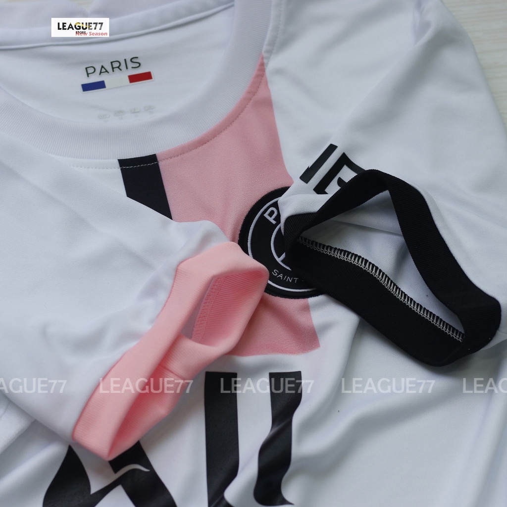 Quần áo bóng đá PSG Away 21/22 - Bộ quần áo đá banh ngắn tay vải dệt thoáng mát thấm hút mồ hôi size Âu