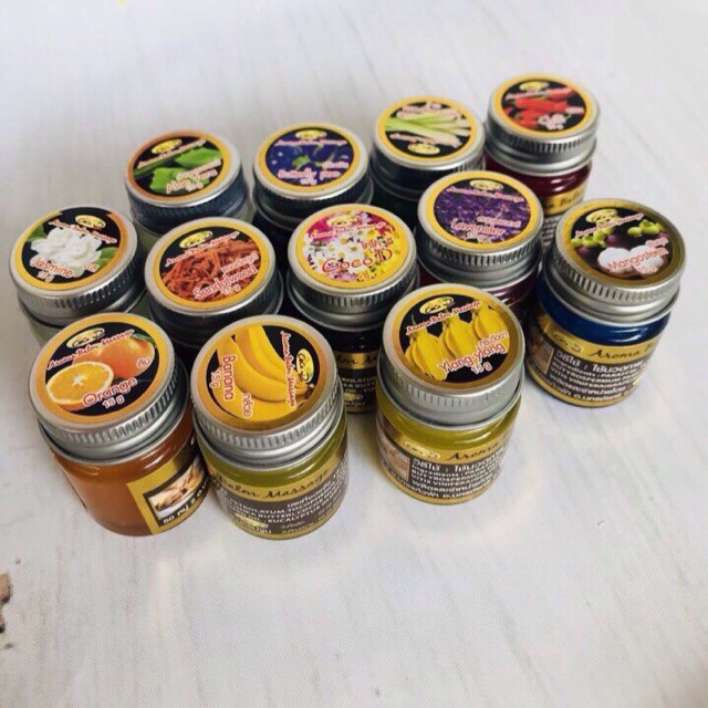 ❤️ 12 chai Dầu cù là trái cây Aroma Balm Massage thái lan 50g ❤️