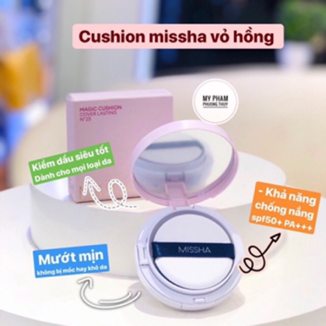 [NEW 2018] Phấn Nước Che Phủ Tốt, Lâu Trôi Missha Magic Cushion ( Bản vỏ hồng)