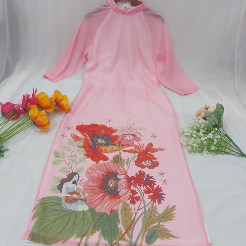 🥰 Siêu phẩm  áo dài tơ óng đẹp nhẹ nhàng hàng thiết kế 4 tà cao cấp đẹp sang chảnh.