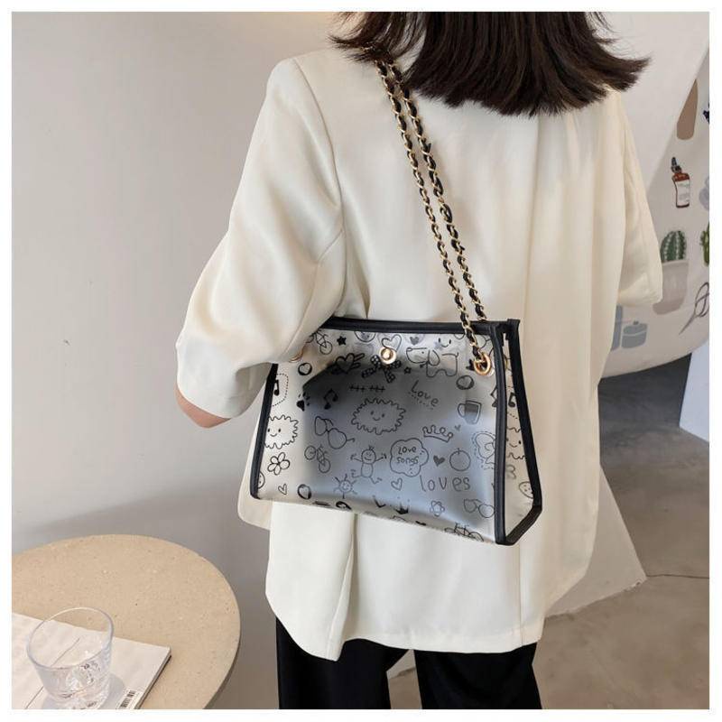 Túi Xách Tay/Đeo Vai Hình Vuông Nhỏ Trong Suốt Thời Trang Xuân Hè Dành Cho Mẹ Bỉm Sữa 2022