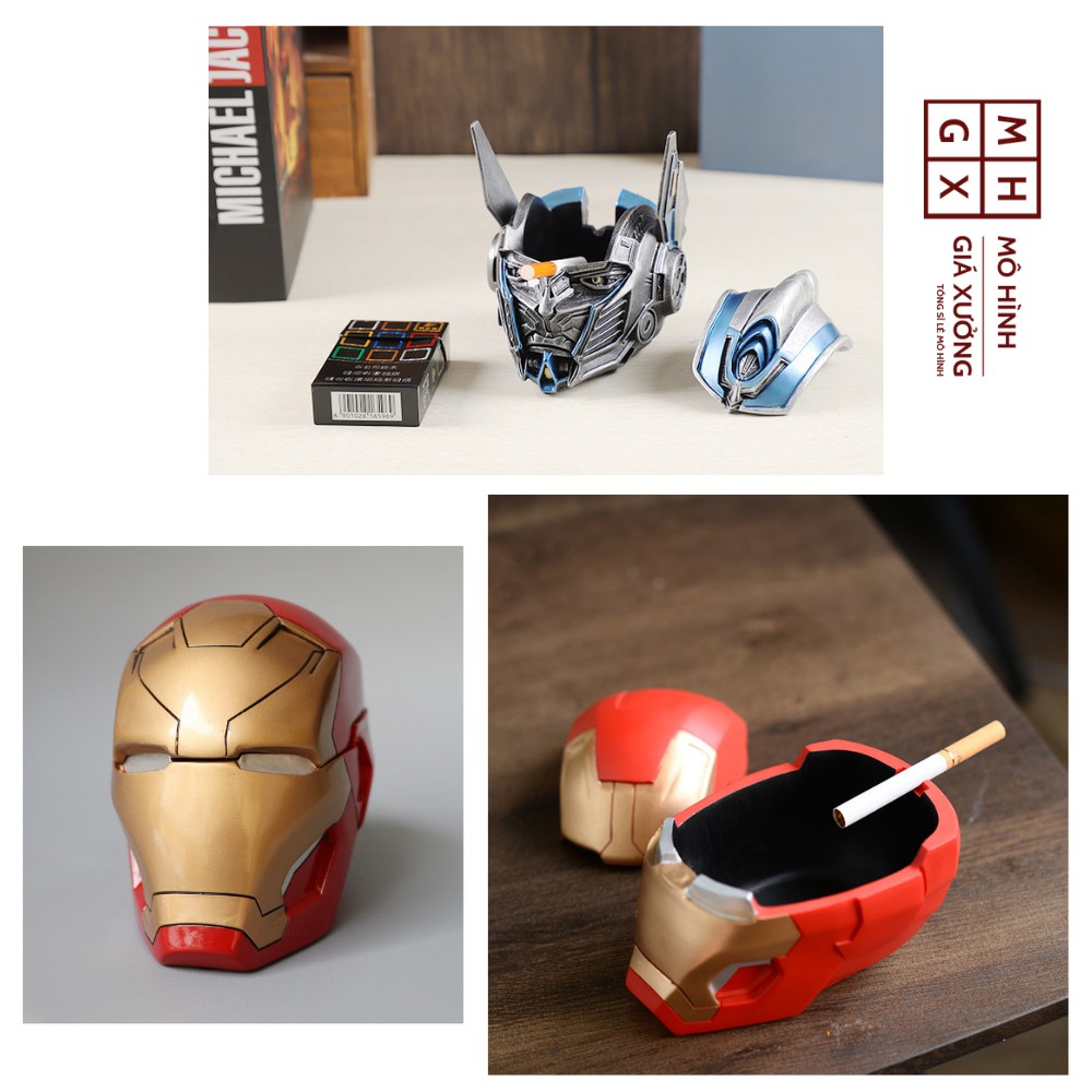 Mô Hình Avenger Đầu Iron Man, Transformer Optimus , Megatron Cao 11-14cm ( Có Thể Làm Gạt Tàn )  - Figure Tượng Avenger