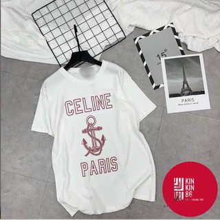 [Hottrend] 👕 Áo thun nữ tay ngắn form rộng in hình C.E.L.I.N.E dưới 65kg mặc vừa