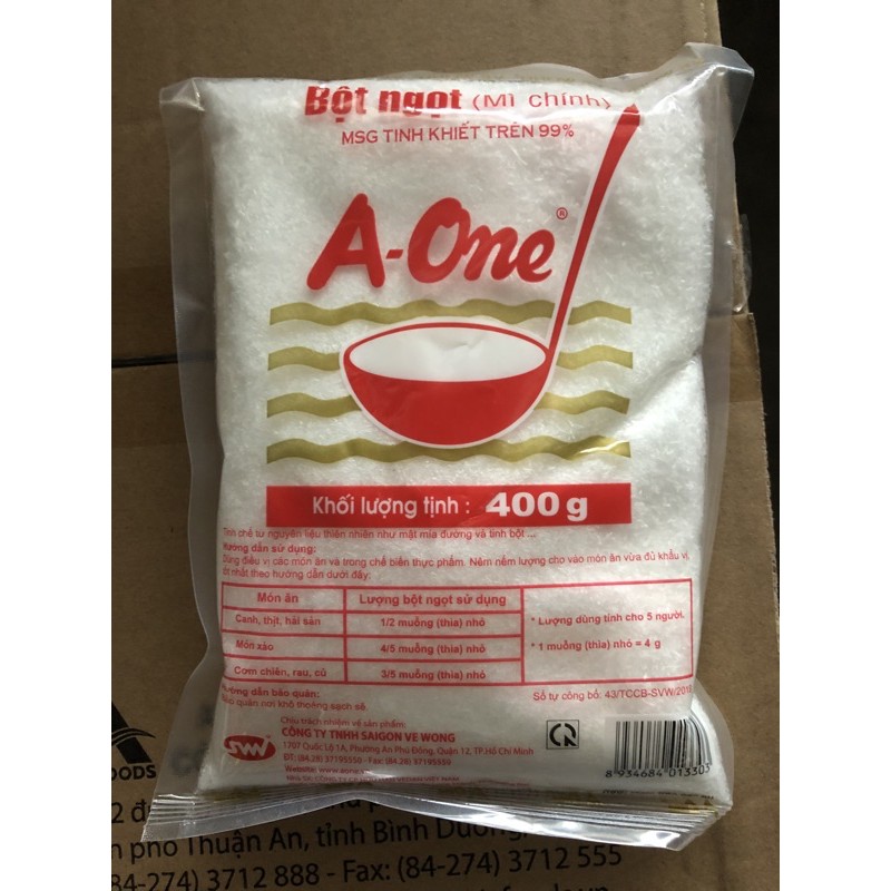 Mì chính-bột ngọt A-one 400g,350g cánh to,cánh nhỏ