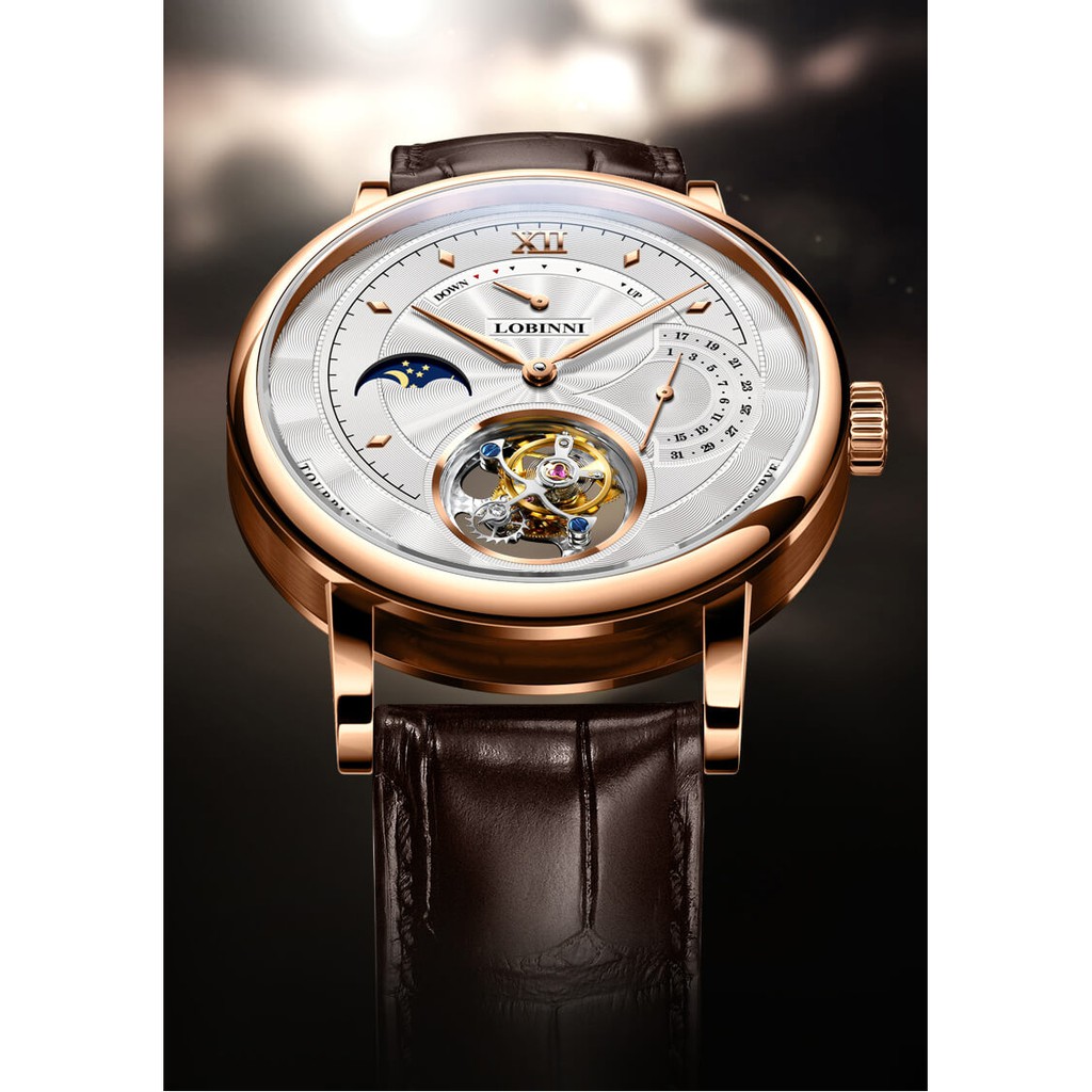 Đồng hồ nam chính hãng Lobinni Tourbillon No.8883-1