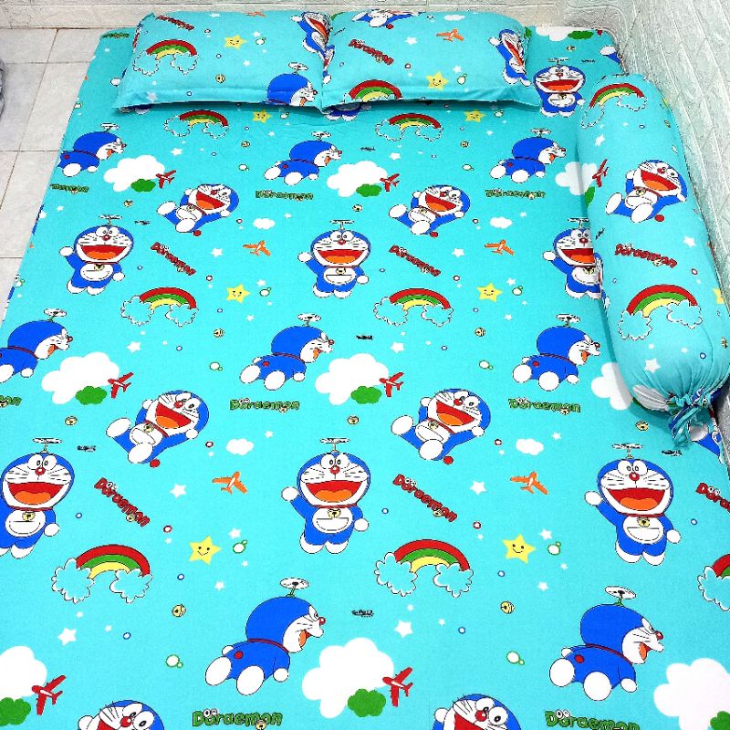 BỘ DRAP THUN HÀN QUỐC DORAEMON 4 MÓN