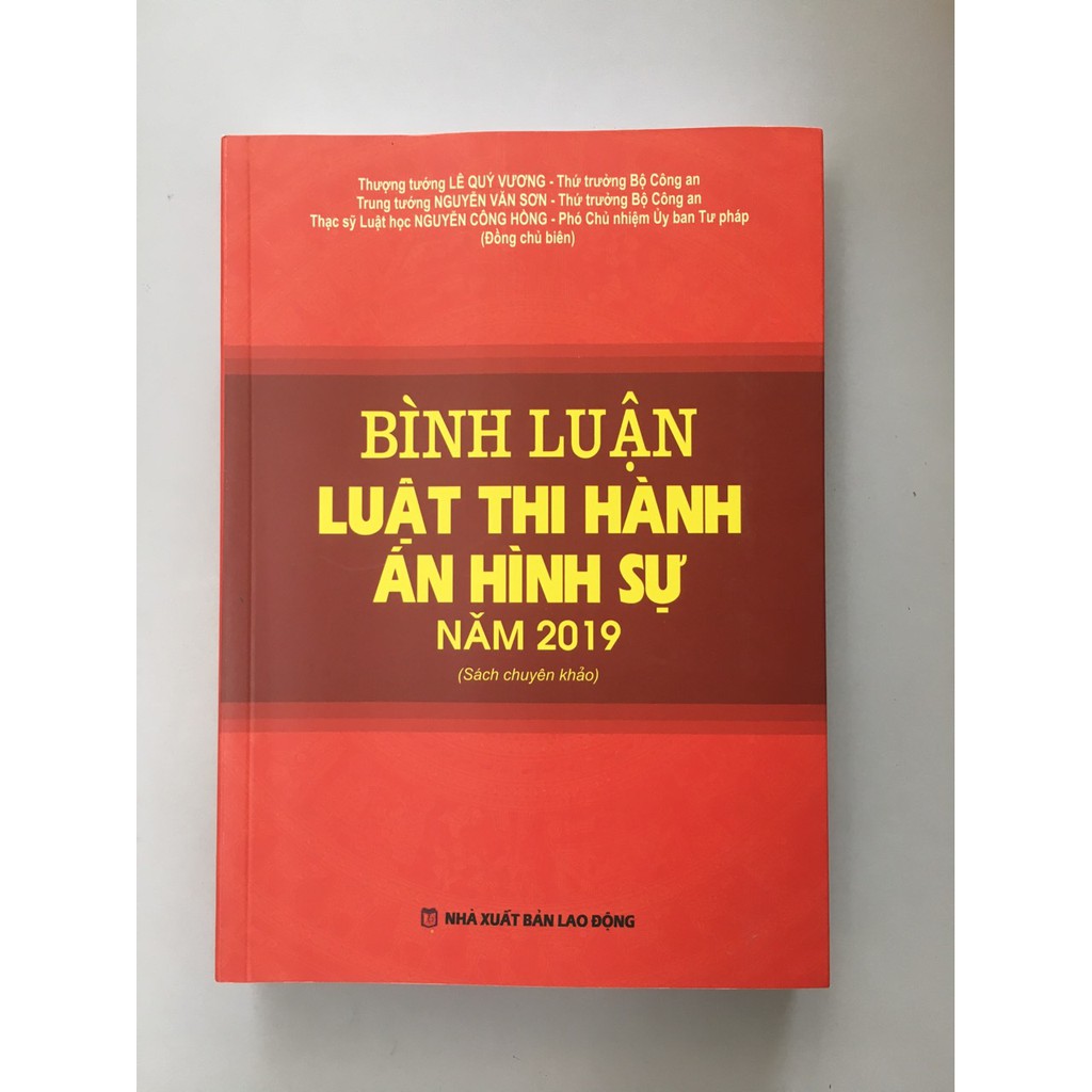 Sách Bình Luận Luật Thi Hành Án Hình Sự Năm 2019 | WebRaoVat - webraovat.net.vn