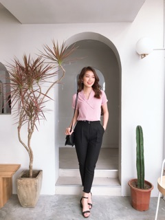 Áo lụa cổ V