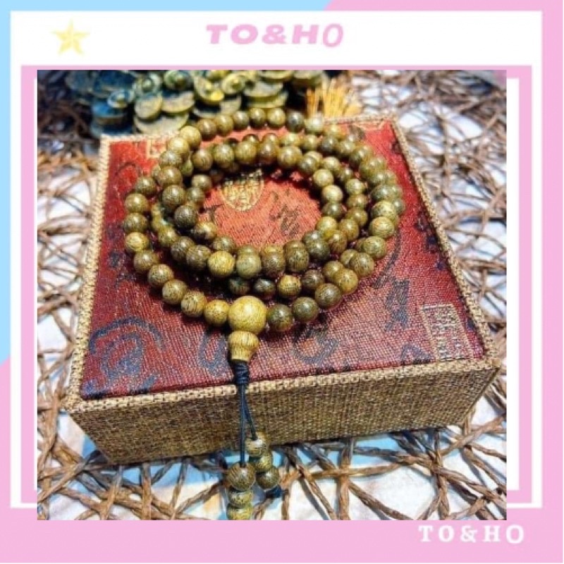 Vòng Tay 108 hạt Trầm Hương TẶNG HỘP GẤM - chuỗi 108 hạt trầm tốc vườn đeo tay nam nữ quấn 3-4 vòng. chuỗi hạt niệm Phật