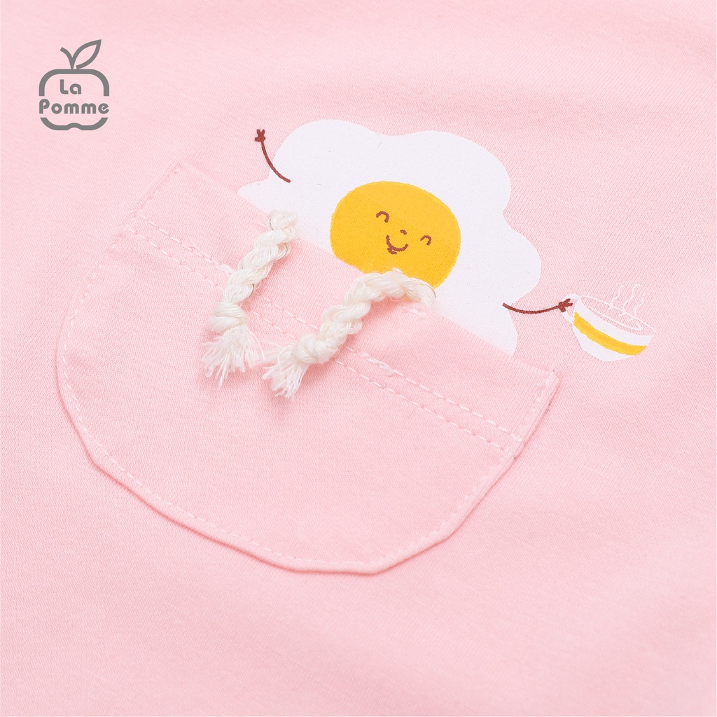 Bộ đồ dài tay La Pomme Smiling Egg - Hồng
