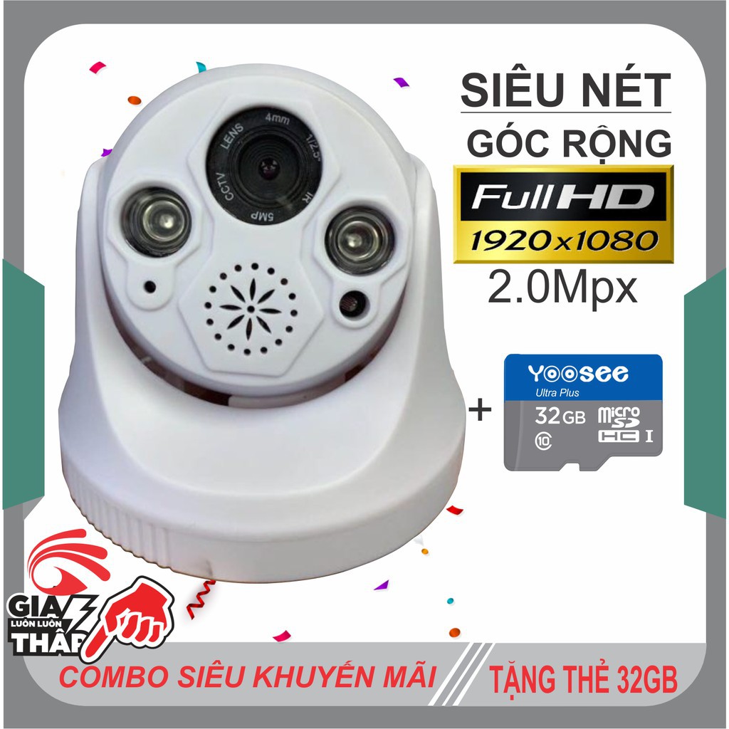 Camera YooSee ốp trần FHD 1080P - Tặng thẻ nhớ 32GB