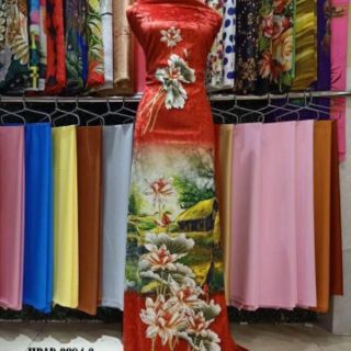 VẢI ÁO DÀI NHUNG NHẬT IN 5D