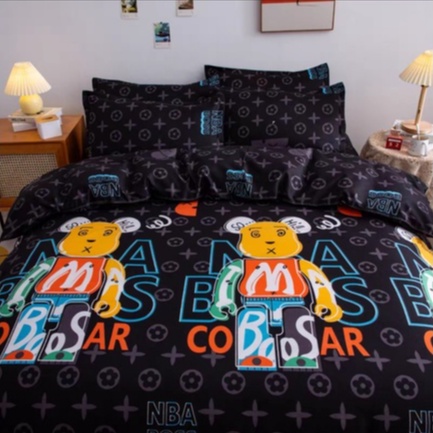 Bộ chăn phao ga gối poly cotton chăn bông dày,được chọn mẫu