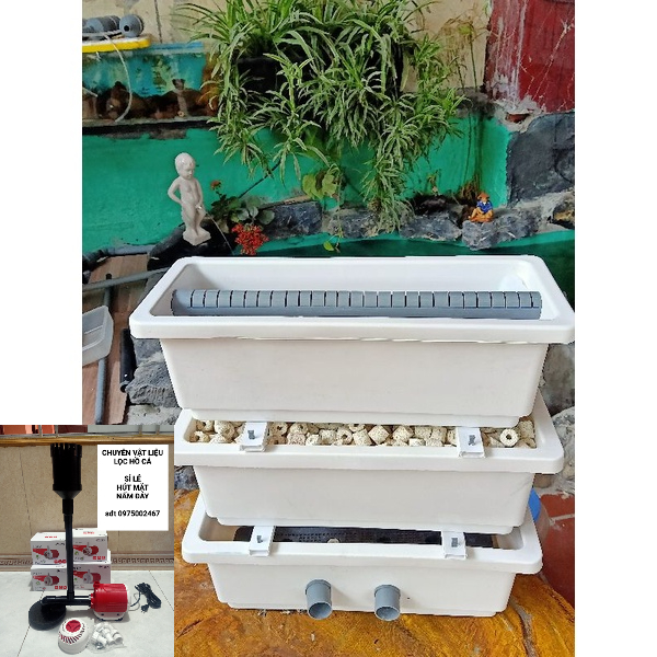 Baki lọc hồ cá lọc dàn mưa kt  48  x 20  x 16cm