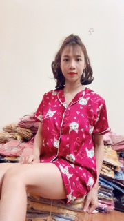 Đồ Bộ Lụa Satin Đùi