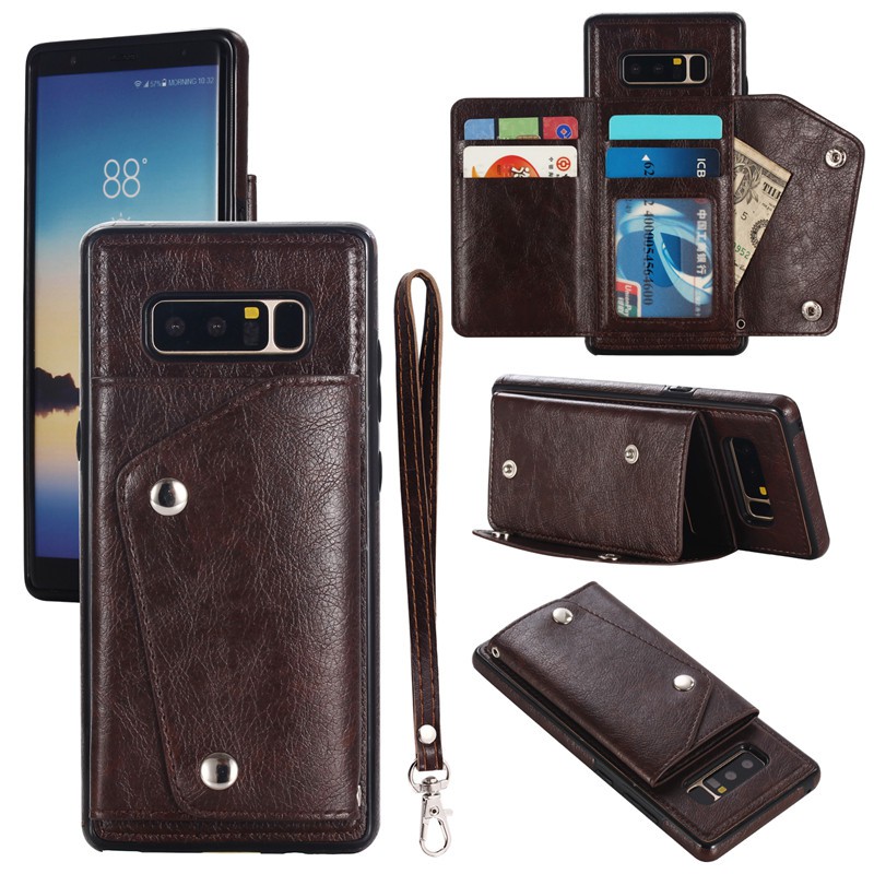 Bao da điện thoại bảo vệ toàn diện, tiện lợi và thời trang cho Samsung Note 8 Note 9 S9 S9 Plus S8 S8 Plus S7 S7 Edge | BigBuy360 - bigbuy360.vn